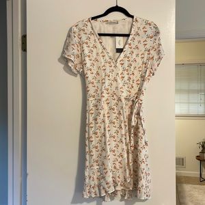 Abercrombie Orange Print Wrap Dress